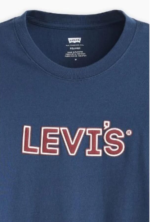 Levi's Relaxed Fit Gewatteerd T-shirt voor mannen Blue Heren - Foto 2