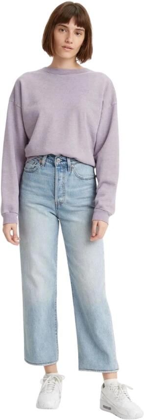 Levi's ribcage high waist straight fit jeans middle road - Foto 8