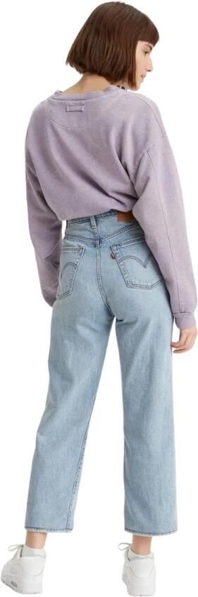 Levi's ribcage high waist straight fit jeans middle road - Foto 9