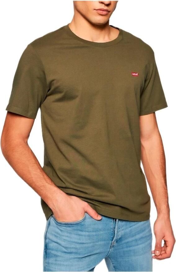 Levi's Heren T-shirt Korte Mouwen Groen 100% Katoen Green Heren