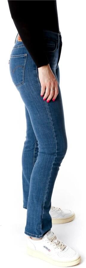 Levi's 300 Shaping straight fit jeans met stretch model '314' 'Water - Foto 3