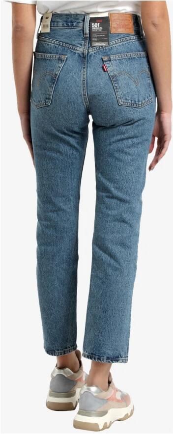 Levi's Blauwe effen dames jeans met ritssluiting en knoopsluiting Blue Dames - Foto 16