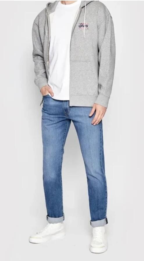 Levi's Blauwe effen jeans met ritssluiting en knoopsluiting Blue Heren - Foto 7