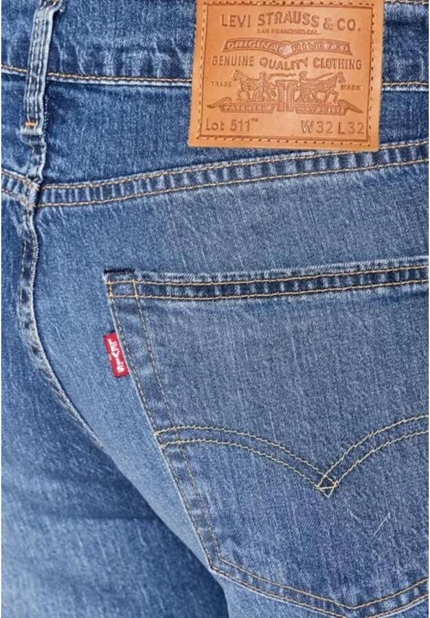 Levi's Blauwe effen jeans met ritssluiting en knoopsluiting Blue Heren - Foto 2