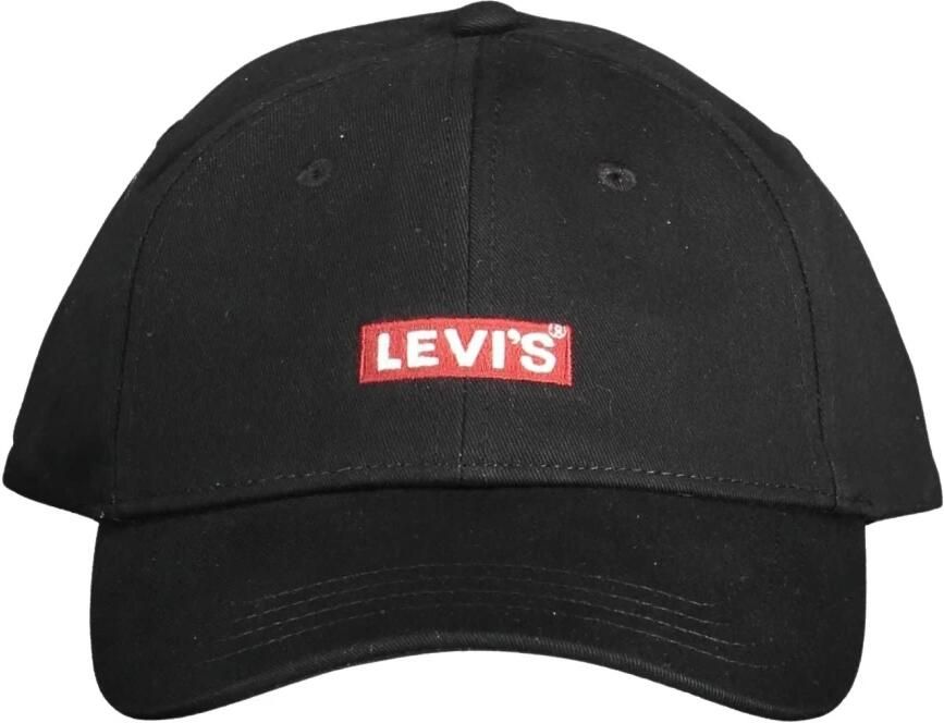 Levi's Geborduurde Zwarte Pet Stijlvolle Streetwear Black Unisex - Foto 2