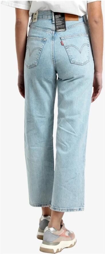 Levi's ribcage high waist straight fit jeans middle road - Foto 4