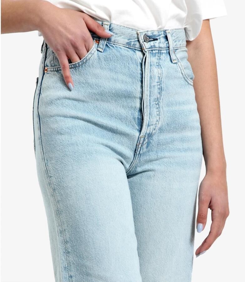 Levi's ribcage high waist straight fit jeans middle road - Foto 2