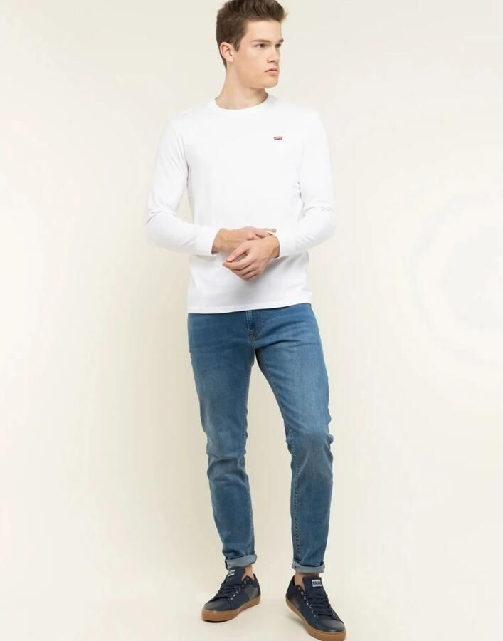 Levis LEVI'S Long Sleeve Small Logo Batwing T-Shirt White- Heren White - Foto 2