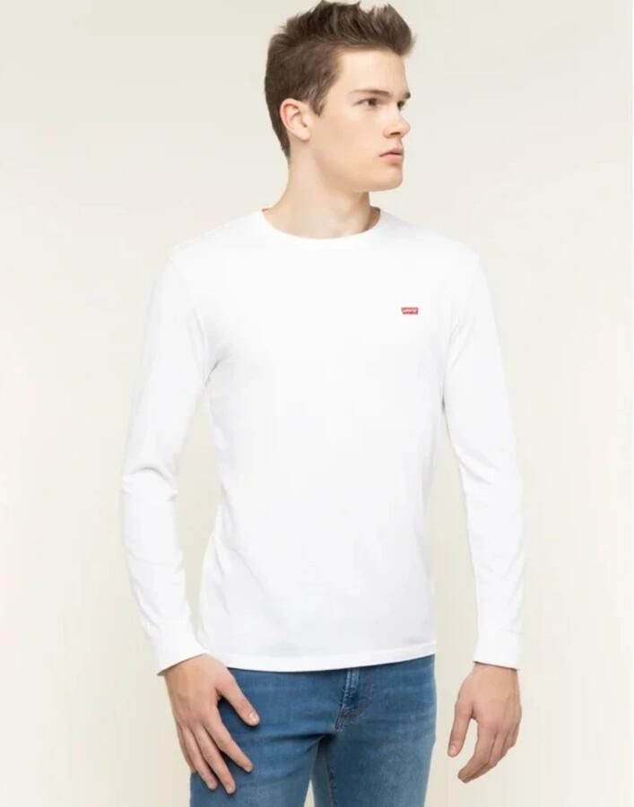 Levis LEVI'S Long Sleeve Small Logo Batwing T-Shirt White- Heren White - Foto 4