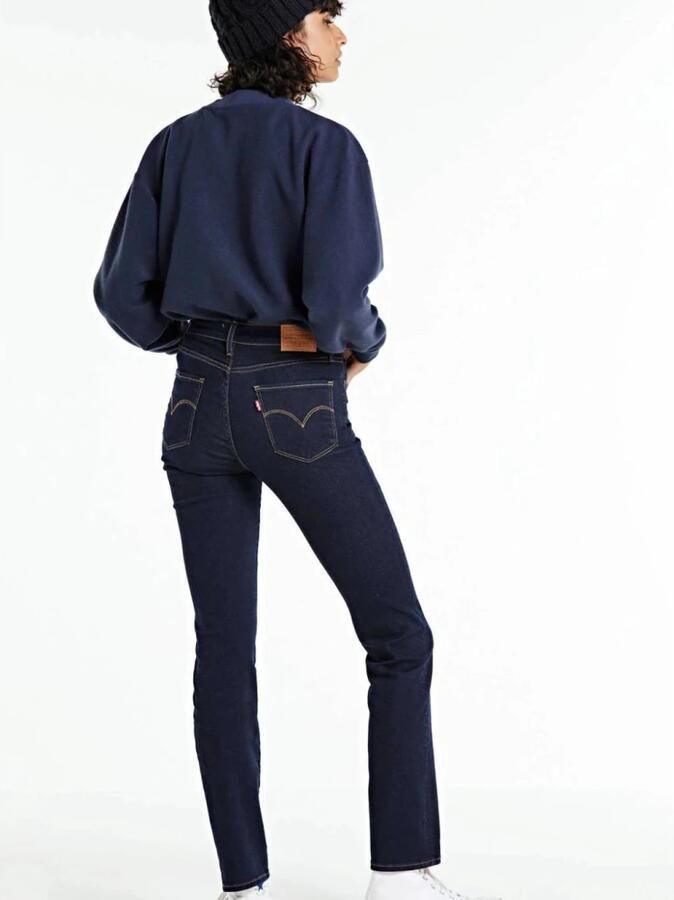 Levi's 724 high waist straight fit jeans dark denim - Foto 4
