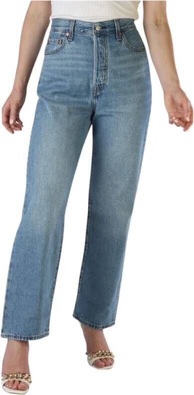 Levi's Ribcage cropped high waist straight fit jeans light indigo - Foto 4