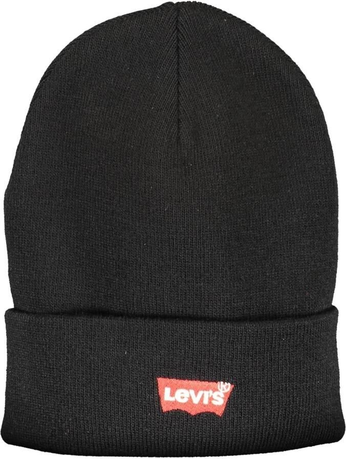 Levi's Elegante Zwarte Pet met Geborduurd Logo Black Unisex