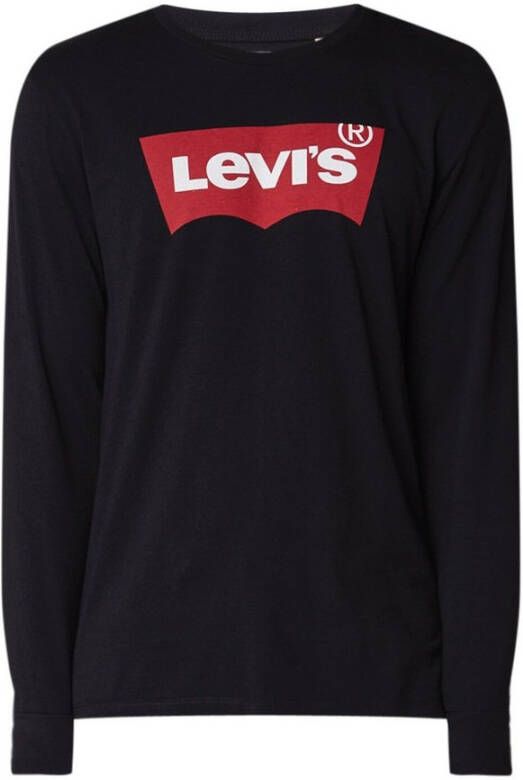Levi's Long sleeve with logo print Zwart Heren
