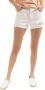 Levi's Witte Katoenen Jeans Broek Kort 501 Versleten Effect White Dames - Thumbnail 7