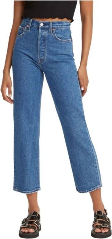 Levi's Rechte broek Blauw Dames