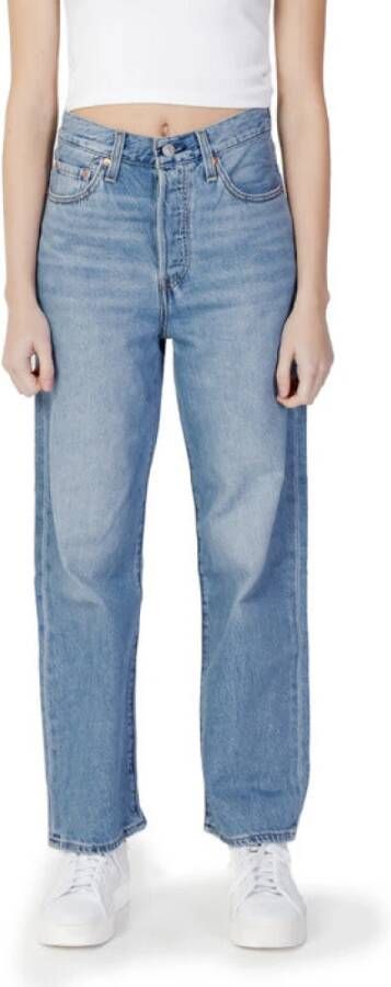 Levi's Ribcage cropped high waist straight fit jeans light indigo - Foto 3