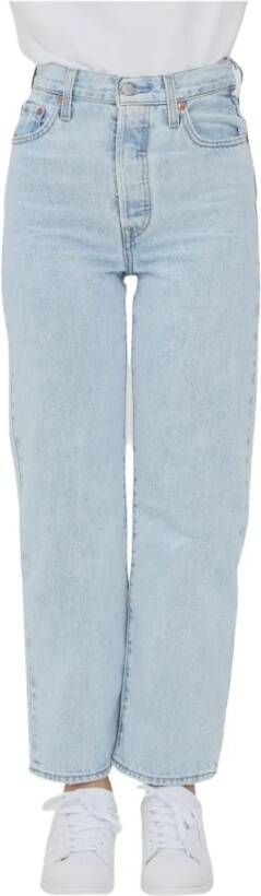 Levi's Straight fit ankle cut jeans met stretch model 'Ribcage' - Foto 12