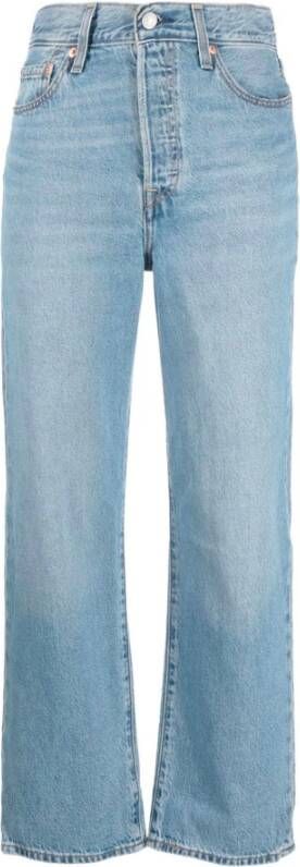 Levi's Ribcage cropped high waist straight fit jeans light indigo - Foto 10