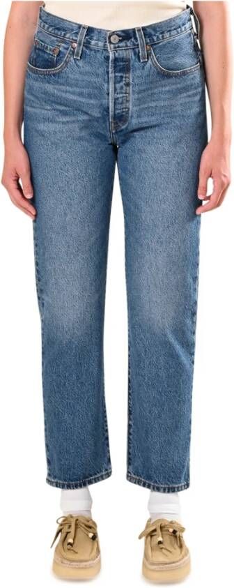 Levi's Blauwe effen dames jeans met ritssluiting en knoopsluiting Blue Dames - Foto 8