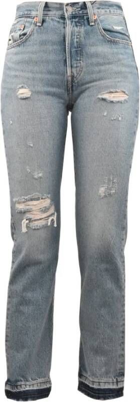 Levi's Rechte spijkerbroek Blauw Dames
