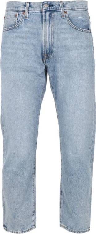 Levi's Straight Leg Jeans met Medium Wassing Blue Heren