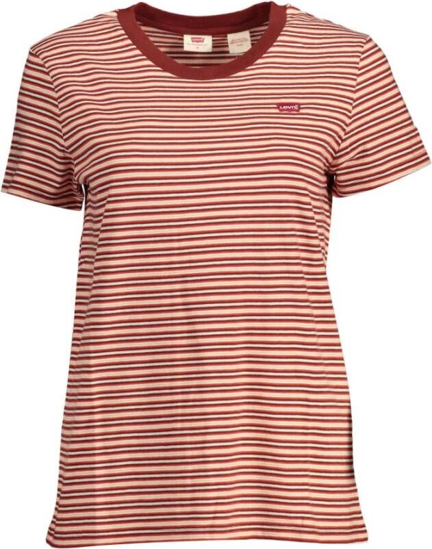 Levi's Red Cotton Tops & T-Shirt Rood Dames