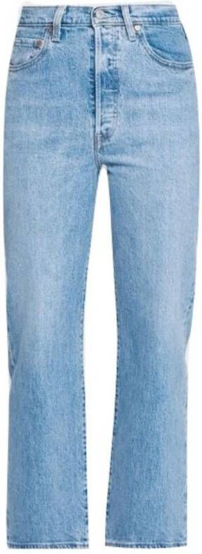 Levi's Ribcage Straight Ankle Jeans Blauw Dames