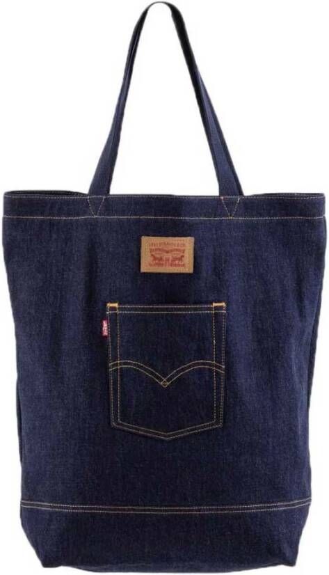 Levi's Navy Blauwe Denim Tote Tas Vrouwen Blue Dames