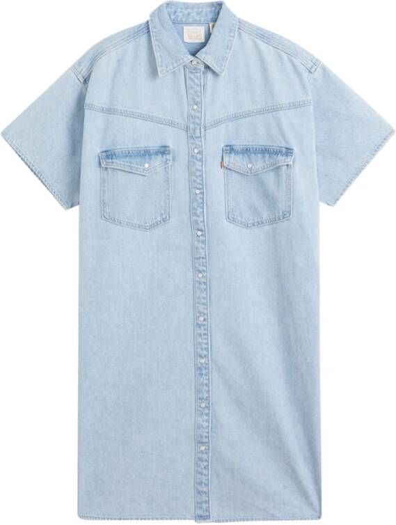Levi's Shirt Dresses Blauw Dames
