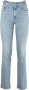 Levi's 724 high waist straight fit jeans light indigo worn in - Thumbnail 9