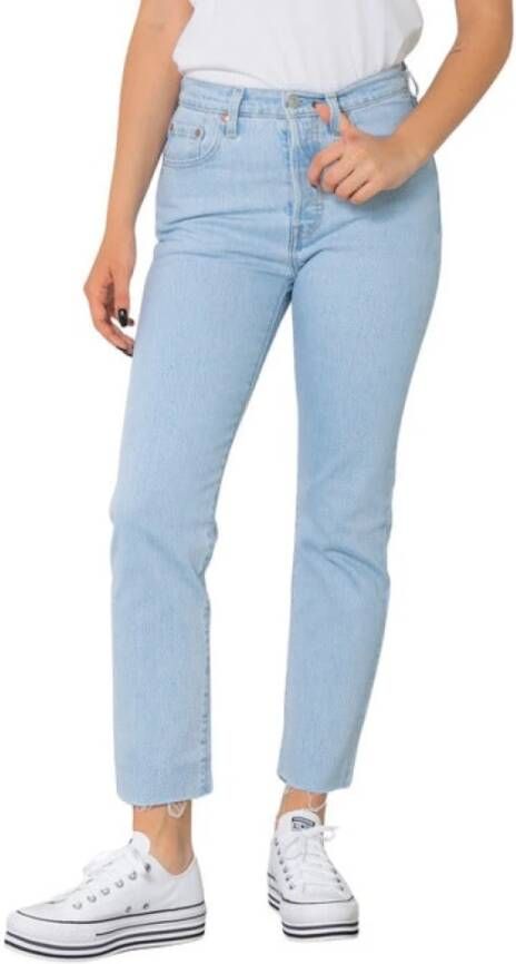 Levi's Slim-fit jeans Blauw Dames