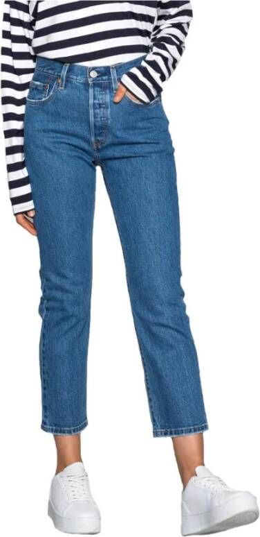 Levi's Slimfit-jeans Blauw Dames