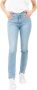 Levi's 724 high waist straight fit jeans light indigo worn in - Thumbnail 10