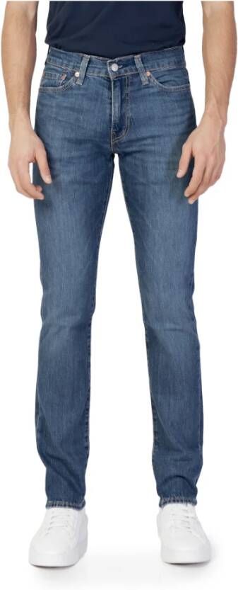 Levi's Slim Fit Blauwe Katoenen Jeans met Gewassen Effect Blue Heren
