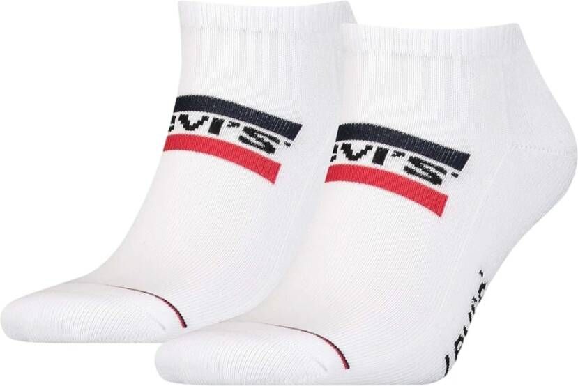 Levi's Sneakersokken met labelprint in een set van 2 paar