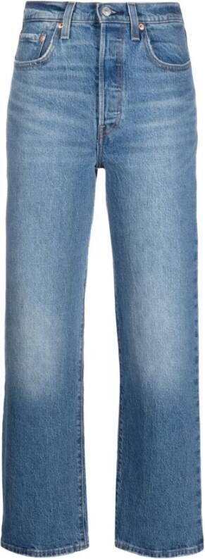 Levi's Straight Jeans Blauw Dames