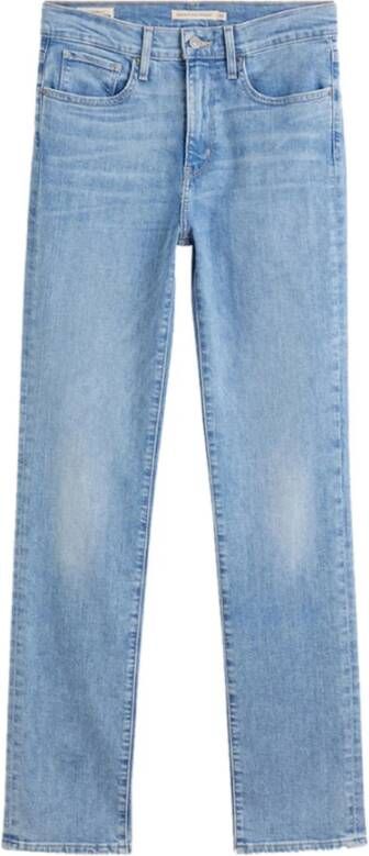 Levi's Straight Jeans Blauw Dames