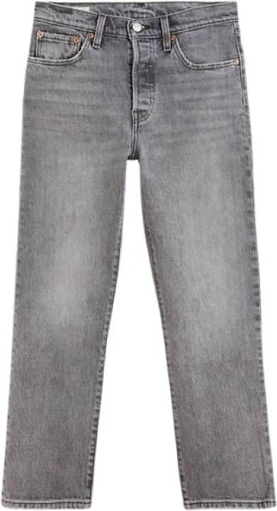 Levi's Straight Jeans Grijs Dames