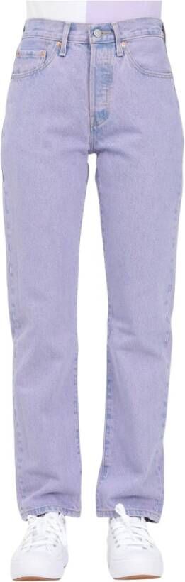 Levi's Straight Jeans Purple Dames