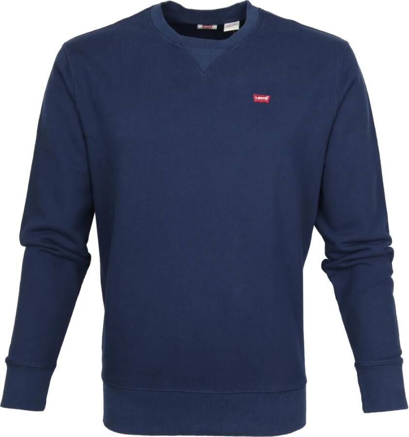 Levi's Blauwe Katoenen Trui Langemouw Ronde Hals Logo Sweatshirt Blue Heren - Foto 3