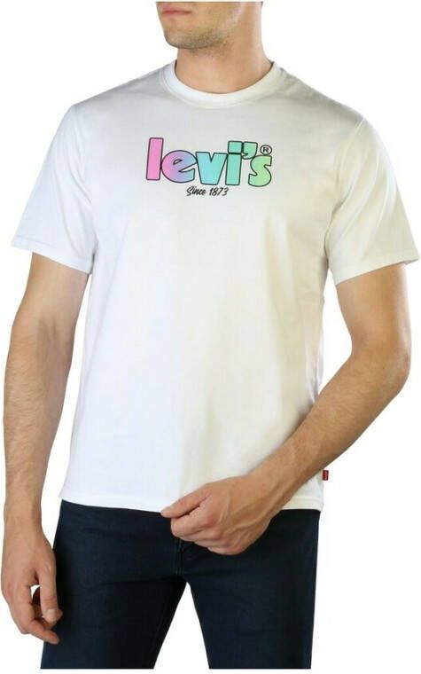Levi's Heren T-shirt met korte mouwen en ronde hals White Heren