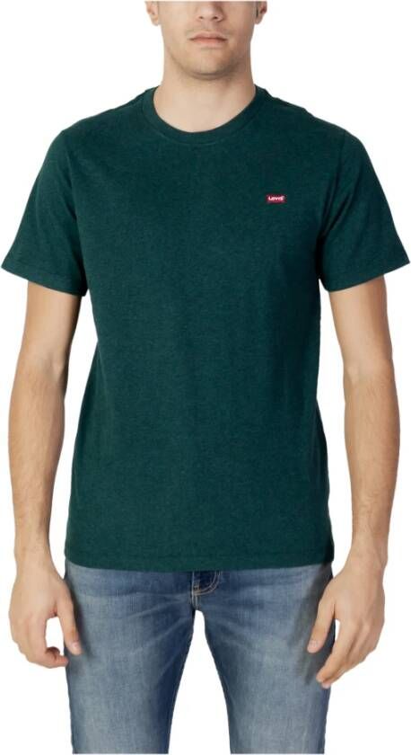 Levi's Groen Katoenen T-Shirt met Logo Green Heren