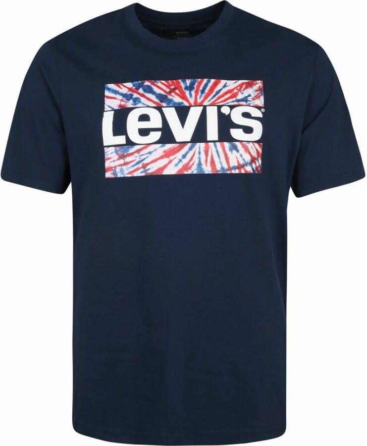 Levi's T-Shirt Logo Blauw Heren