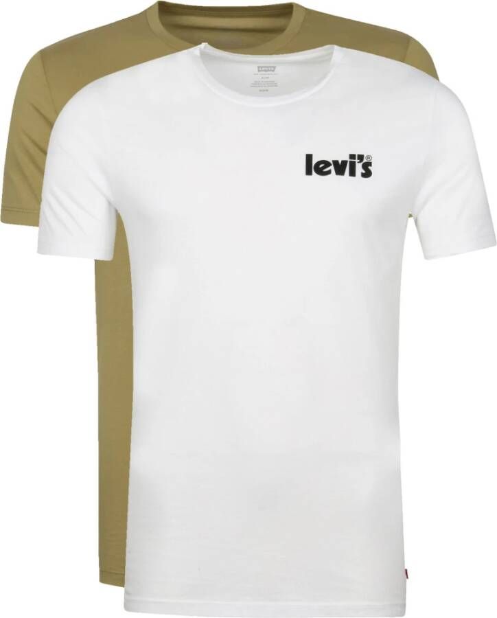 Levi's T-shirt LE 2PK CREWNECK GRAPHIC set van 2 (set)