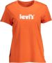 Levi's Oranje Katoenen Tops & T-Shirt Korte Mouw Logo Print Oranje Dames - Thumbnail 2