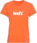 Levi's Oranje Katoenen Tops & T-Shirt Korte Mouw Logo Print Oranje Dames - Thumbnail 3