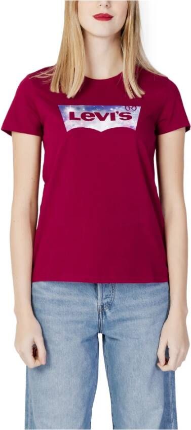Levi's T-shirt Rood Dames