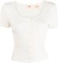Levi's Chique Witte Geknoopte Tee met Wijde Halslijn White Dames - Thumbnail 5