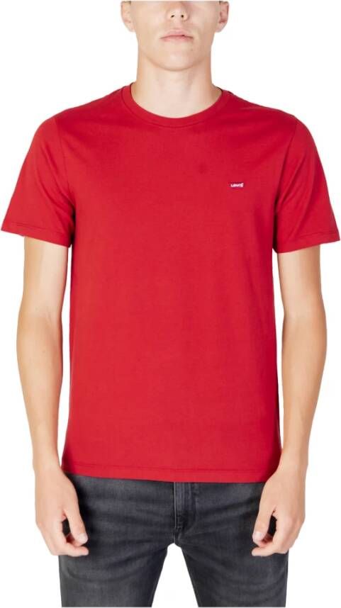 Levi's T-Shirts Rood Heren