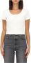 Levi's Chique Witte Geknoopte Tee met Wijde Halslijn White Dames - Thumbnail 2